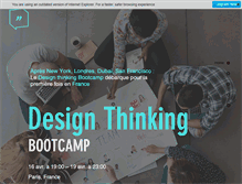 Tablet Screenshot of designthinkingbootcamp.com